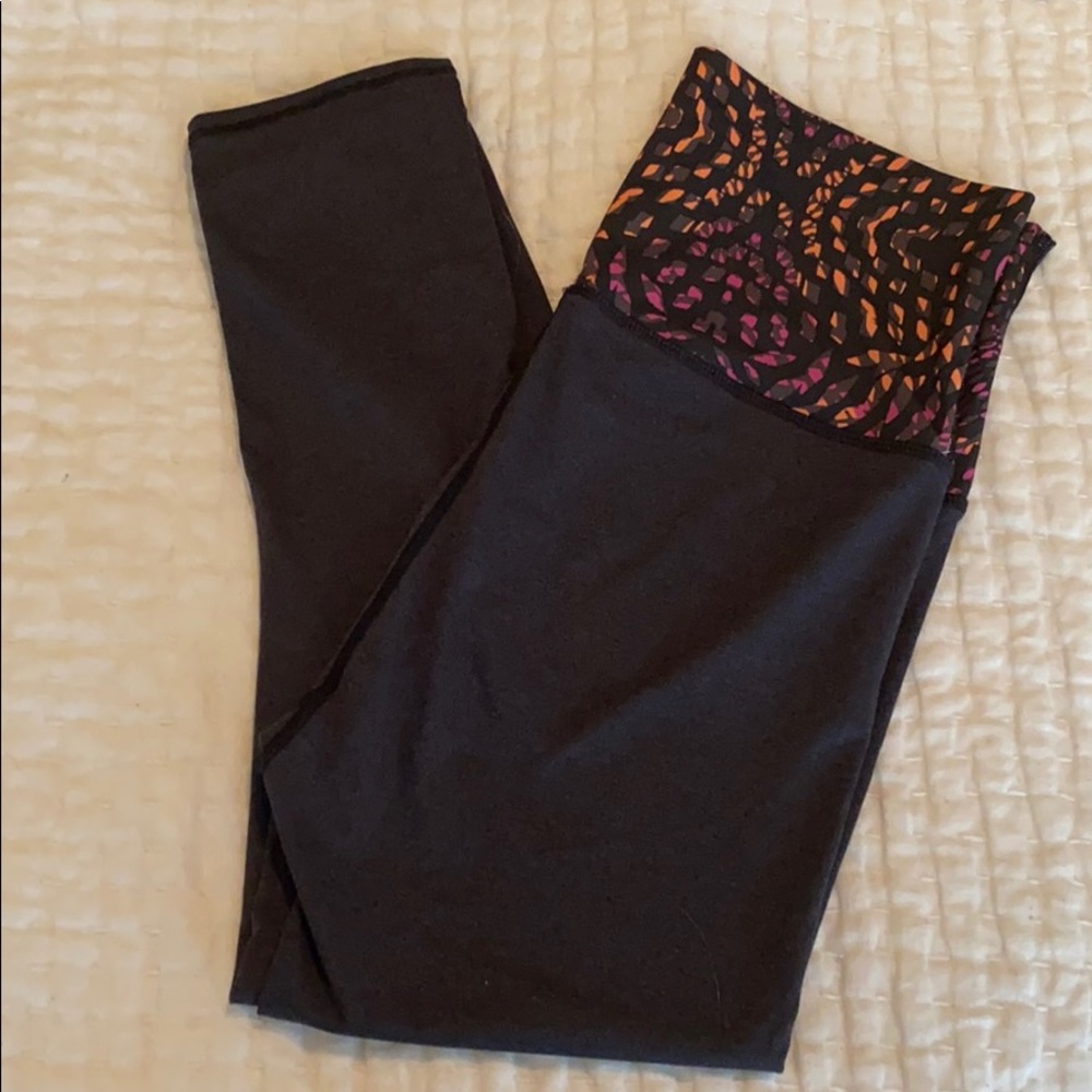 Grey fold over fabletics leggings